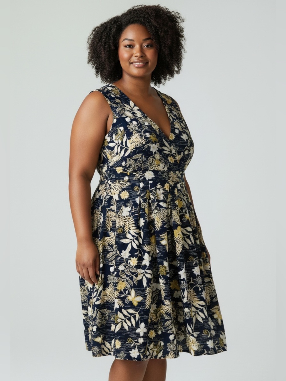 chicos cocktail dresses Chico’s Navy Floral Classic Pleated Island Dress Size XXL/18 The Reese Long sleeves Dresses: Going Out Size:39 LONG sleeveless tank dress with